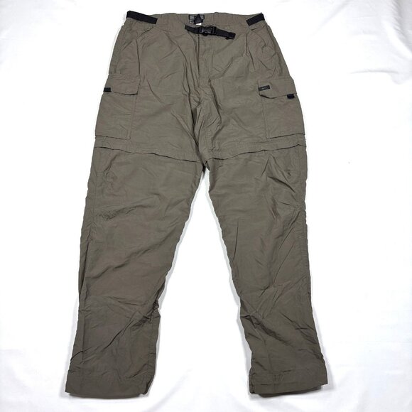 REI UPF 50+ Gray Zip-Off Convertible Nylon Cargo Outdoor Hiking Pants Womens 14 - Picture 1 of 9